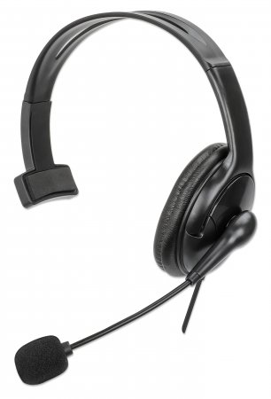 HEADSET MONO USB-A OVER-EAR- RETAIL BOX REVERSIBLE MICROPHONE – INTELLINET