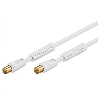COAX M-F 10M WHITE 75 OHM – MicroConnect