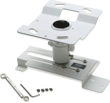 White Ceiling Mount and Plate – Epson