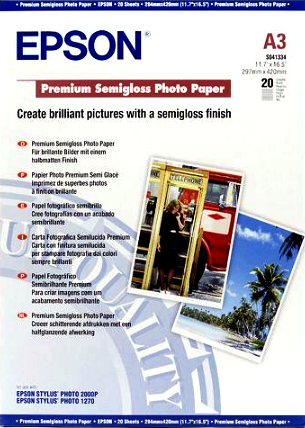 PREMIUM SEMIGLOSS PHOTO A3 PAPER STYLUS COLOR 2000P – Epson