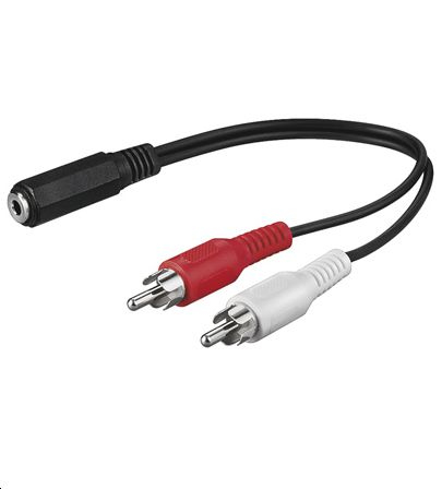 ADAPTER 3.5MM - 2XRCA F-M 0,2M – MicroConnect