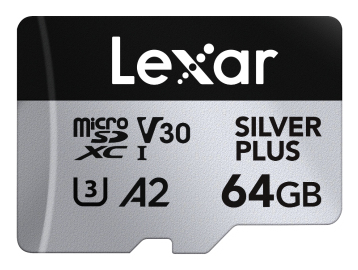 64GB Lexar High-Performance Silver Plus microSDXC Card – Micron
