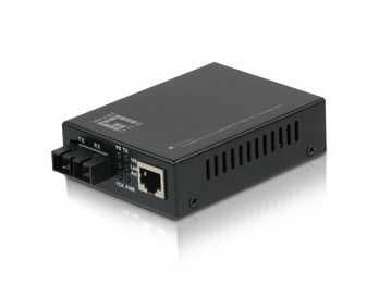 LevelOne 10/100BASE-TX to 100BASE-FX MMF SC Converter; 2km. – Digital Data Communications