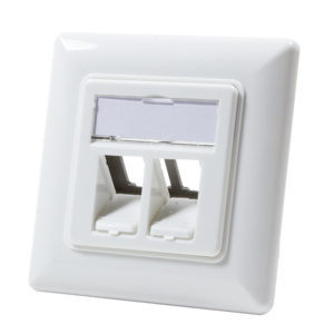 Keystone Face Plate 45� for 2 modules, pure white – LogiLink
