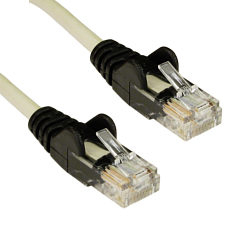 10M X/O NETW5E UTP SNAGLESS GREY+BLK – Cables Direct