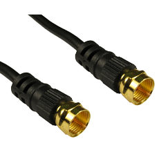 CDL 15m F Connector - Black – Cables Direct