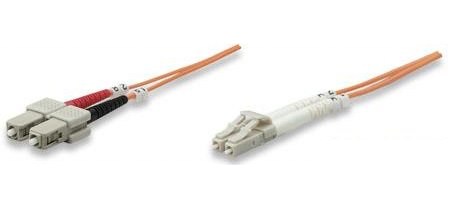 FIBER OPTIC PATCH CABLE MULTI- MODE LC/SC 50/125 OM2 1M ORANGE – INTELLINET