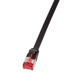 Patch Cable Flat Cat.6A Shielded 3,00m black – LogiLink