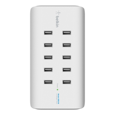 10-PORT USB-CHARGING STATION 120W 2.4A PER PORT WHITE – Belkin Components