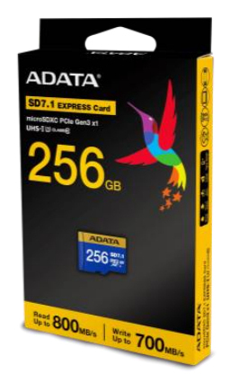ADATA 256GB Premier Extreme MicroSDXC SD7.1 Express Card, PCIe Gen3, Nintendo Switch 2 Ready, 800MB/s – Adata