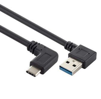 JLC Type C (Male) to USB (Male) Right Angled Cable – 25CM - Black – JLC