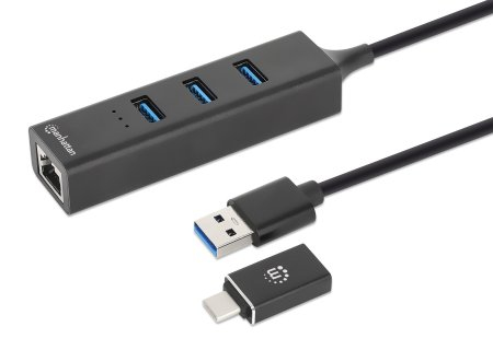 USB-A DOCK/HUB 4-PORT- ETHERNET/USB-A(X3) – INTELLINET
