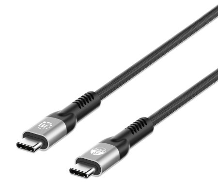 USB-C CABLE 240W 1M MALE/MALE- 10GBPS BLACK POLYBAG – INTELLINET