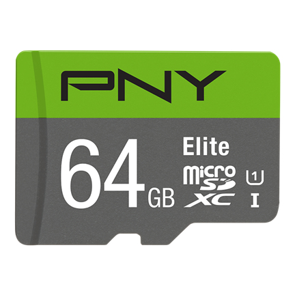 MICRO-SD ELITE 64GB CLASS 10/UHS-I U1 SD ADAPTER – PNY