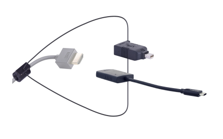 HDMI Adapter Ring with 2 Adaptors Mini DP & USB C Male to HDMI Female – Liberty