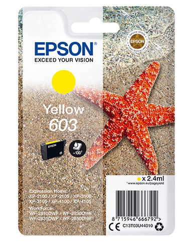 SINGLEPACK YELLOW 603 INK – Epson