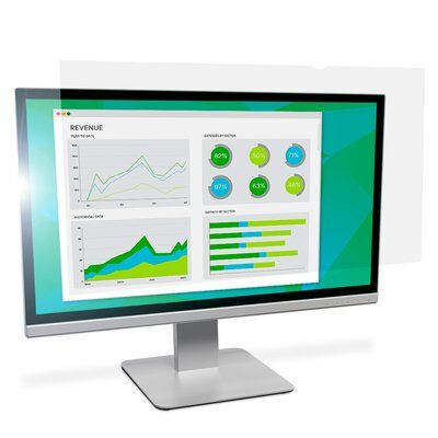 3M 23.0''- 16:9 widescreen Anti-Glare Filter. Helps reduce glare and mirror-like reflections making your screen easier to use in high-glare situations. Easy to apply- remove and reattach it is also compatible with most touchscreen displays. Supplied by Hy – 3M