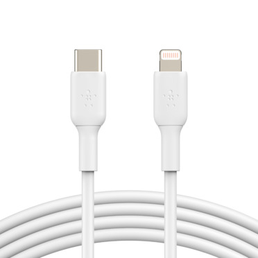 LIGHTNING/USB-C CABLE PVC MFI 1M WHITE – Belkin Components