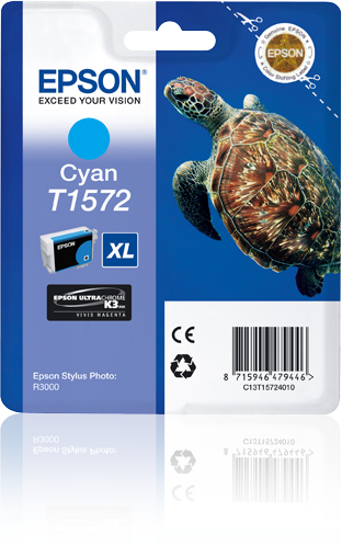 INK CART TORTUE CYAN FOR EPSON STYLUS PHOTO R3000 – Epson
