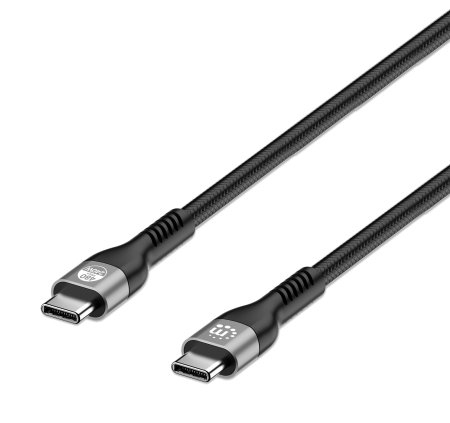 USB-C CABLE 240W 2M MALE/MALE- 480MBPS USB 2.0 BLACK POLYBAG – INTELLINET