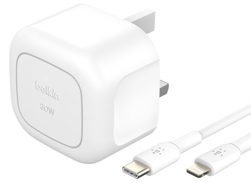 30W USB PD WALL CHARGER WITH PPS WHT W/1M C-LTG – Belkin Components