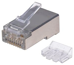 CAT6A RJ45 MODULAR PLUGS STP- PRO SOLID/STRAND 3/PRONG 70 PK – INTELLINET