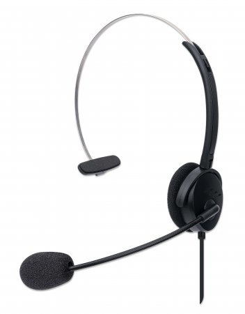 HEADSET MONO USB-A ON-EAR- POLYBAG ADJUSTABLE MICROPHONE – INTELLINET
