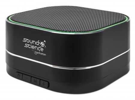 METALLIC BLUETOOTH SPEAKER- MIC/FM RADIO MICRO SD BLACK – INTELLINET