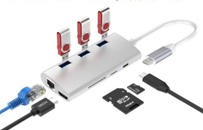 JLC Type C 8 Port Adapter - Silver – JLC