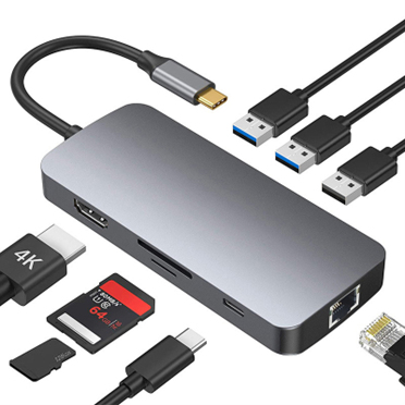 JLC H44 Type C 8 Port Adapter - Silver – JLC