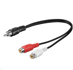 RCA - 2XRCA 0,20M M-F – MicroConnect
