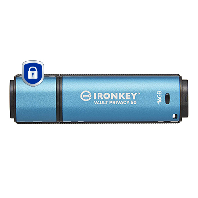16GB IronKey Vault Privacy 50 AES-256 Encrypted FIPS 197 – Kingston Technology