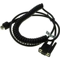 CABLE CAB-549 RS-232 PWR 9P FEMALE COILED 2.4 M / 7.8 FT IP6 – Datalogic
