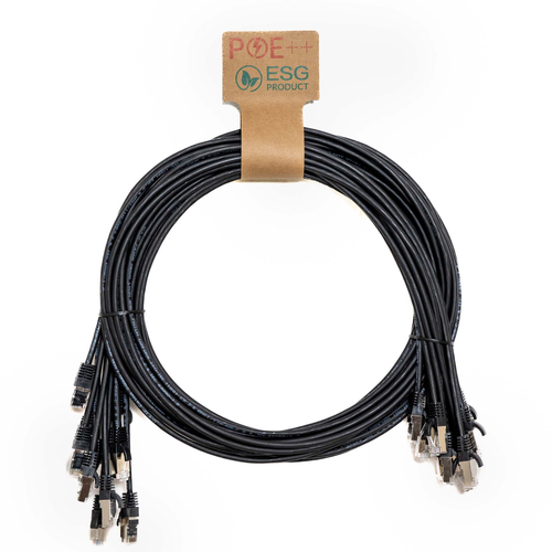 CNL 10PK 0.5M C6 Bk UTP Ls 30AWG Slim SB – Cablenet