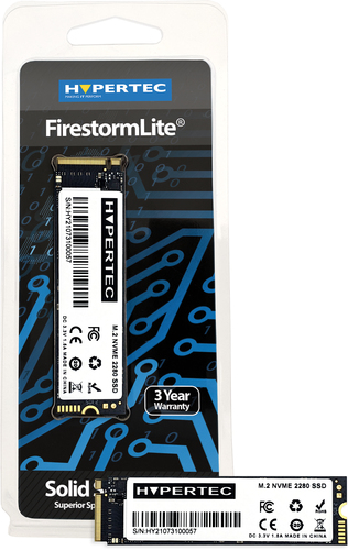 Hypertec FirestormLite� 512GB M.2 2280 PCIe Gen3x4 NVMe SSD; 1929MB/s read 1500MB/s write – Hypertec