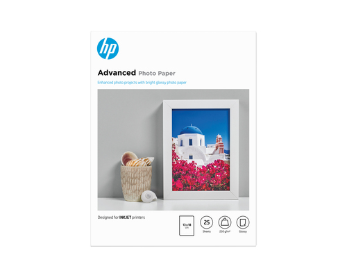 ADVANCED GLOSSY PHOTO PAPER 25SHT 13X18CM 250G/QM – HP Inc