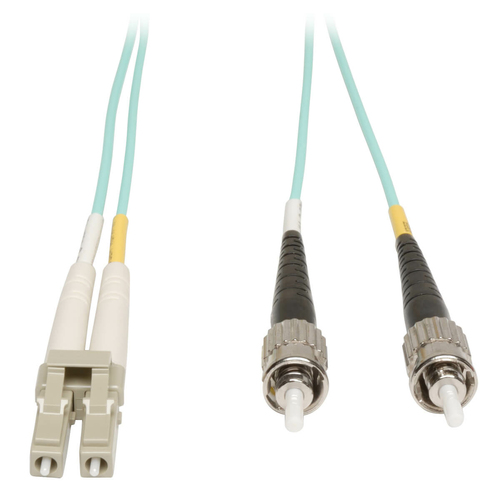 10Gb Multimode Duplex 50/125 LSZH Aqua Fiber Patch Cable LC/ST - 5M (16 ft.) – Tripplite