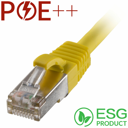 2m Cat6a RJ45 Yellow S/FTP LSOH 26AWG Snagless Booted Patch Lead (PK 100) – Cablenet
