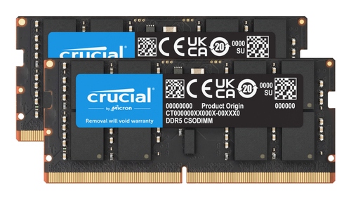 CRUCIAL 64GB KIT (2X32GB) DDR5-6400 CSODIMM CL52 – Micron