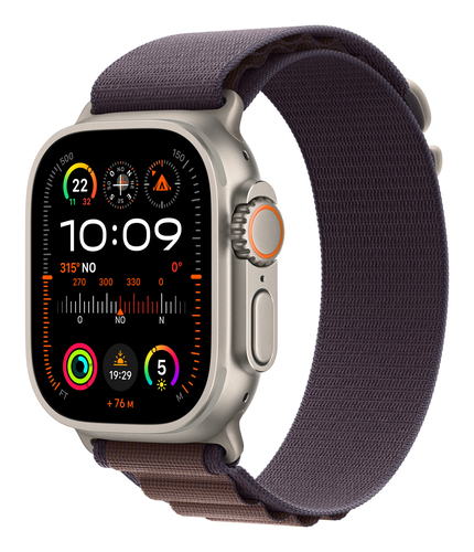 Apple Watch Ultra 2 GPS + Cellular, 49mm Titanium Case with Indigo Alpine Loop - Medium – Apple