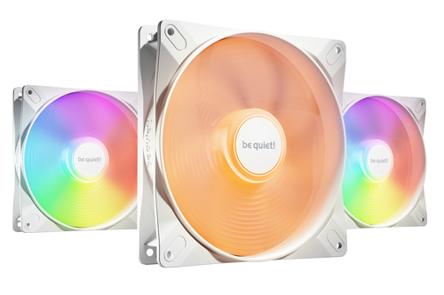 Be Quiet! (BL128) Light Wings LX 14cm PWM ARGB Case Fans (3 Pack), Rifle Bearing, Impeller w/ 16 LEDs, Daisy-Chain, Up to 1200 RPM, White – BeQuiet