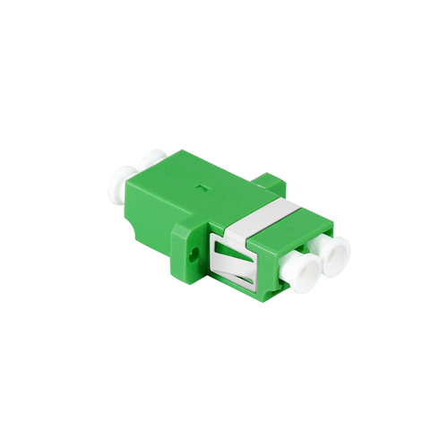 Fiber Adapter LC Duplex, 12 pieces, with flange, green – LogiLink