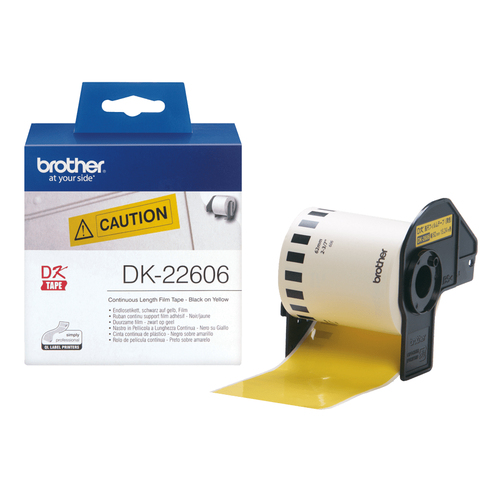 CINTA CONTINUA AMARILLA ANCHO 62MM LONGITUD 15.24M – Brother