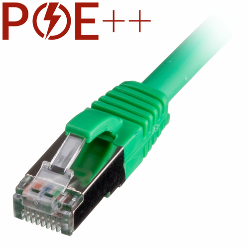 2m Cat6a RJ45 Green S/FTP LSOH 26AWG Snagless Booted Patch Lead – Cablenet