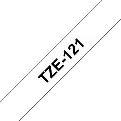 TZE-121 LAMINATED TAPE 9MM 8M BLACK ON CLEAR – Brother