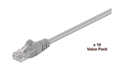 UTP CAT5E 10M GREY 10 PACK – MicroConnect