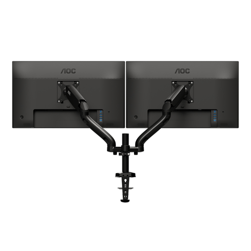AOC AD110D0 - Mounting kit - for 2 LCD displays (adjustable arm) - aluminium alloy - screen size: up to 27 - desk-mountable – AOC