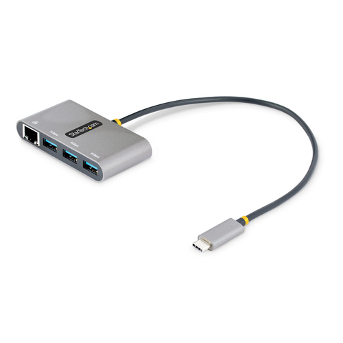 3-PORT USB-C HUB WITH GIGABIT ETHERNET PORTABLE LAPTOP HUB – StarTech.com