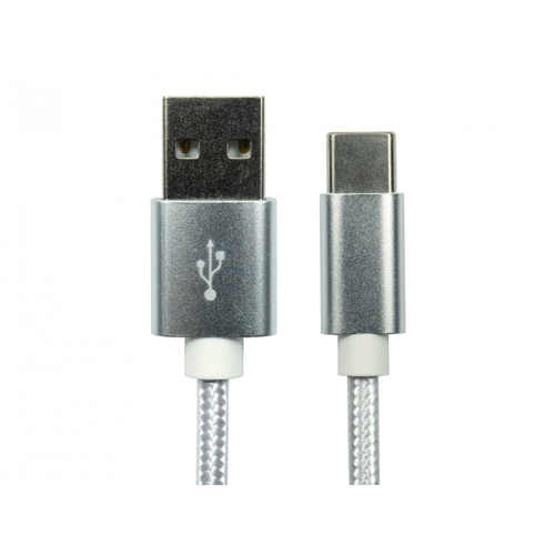 1M USB 2.0 TYPEC M-A M-WHT BRAIDED – Cables Direct