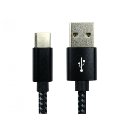 1M USB 2.0 TYPEC M-A M-BLK BRAIDED – Cables Direct